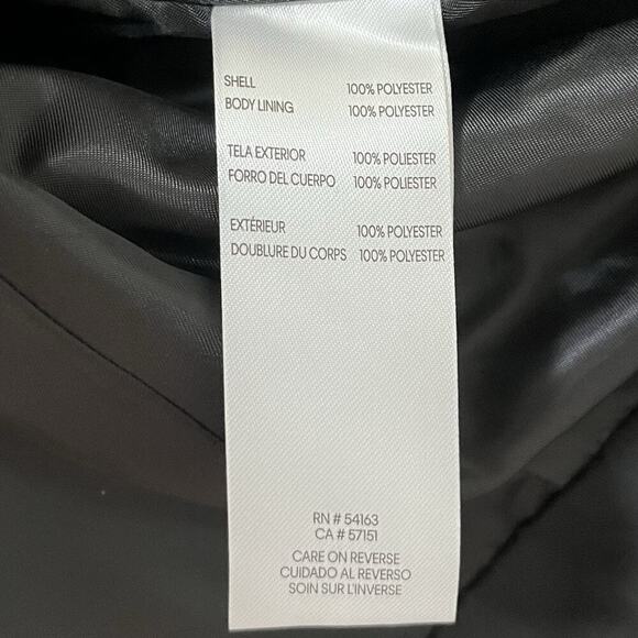 Calvin Klein Quilted Water Resistant Button Front Jacket Size L Black Womens - Picture 9 of 11